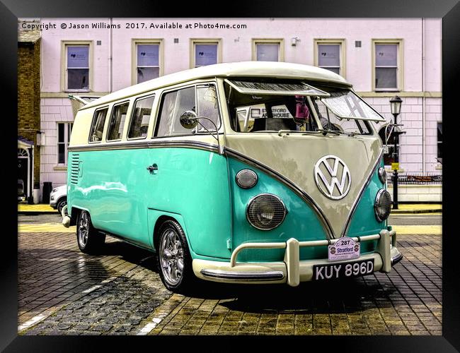 Split Screen VW Camper Framed Print by Jason Williams