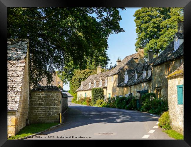 Tranquil Cotswold Village Framed Print by Jason Williams