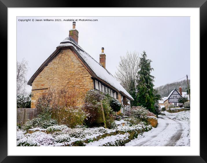 Village in Winter Framed Mounted Print by Jason Williams