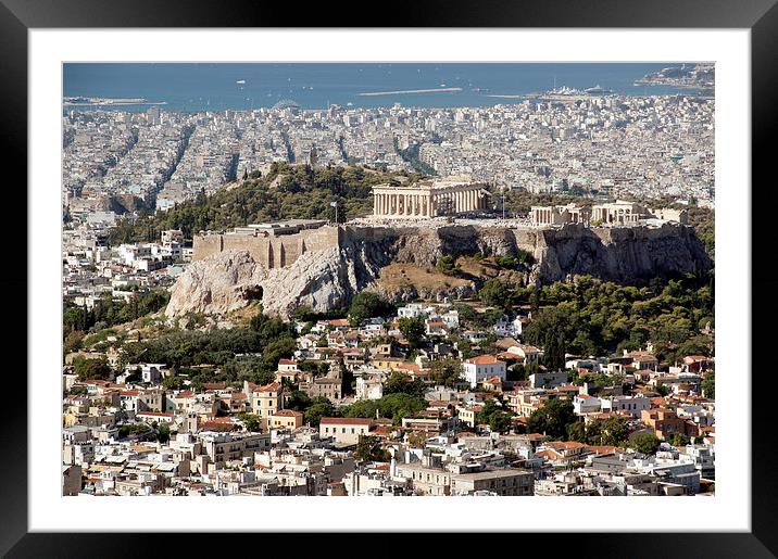 Acropolis of Athens, Greece Framed Mounted Print by Geoffrey Higges