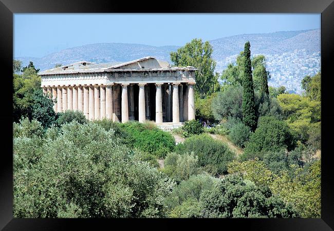 Temple of Hephaestus, Athens, Greece Framed Print by Geoffrey Higges