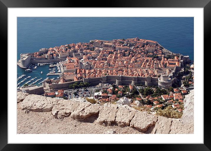 Dubrovnik Old Walled City, Croatia Framed Mounted Print by Geoffrey Higges
