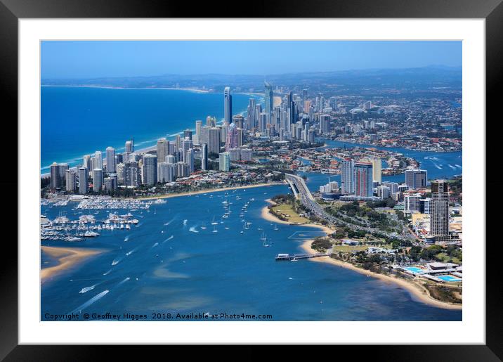 Surfers Paradise, Queensland, Australia Framed Mounted Print by Geoffrey Higges