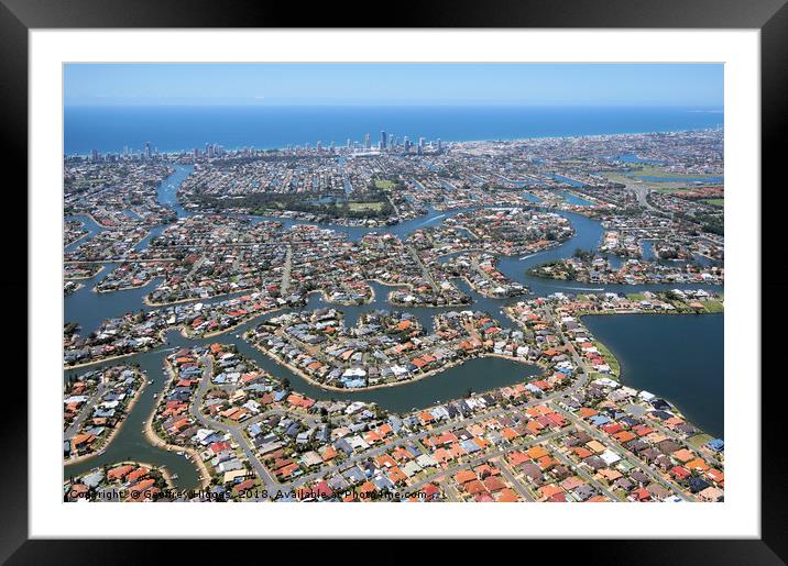 Surfers Paradise, Queensland, Australia Framed Mounted Print by Geoffrey Higges