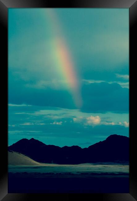 Rainbow mountains Framed Print by Sandra Broenimann