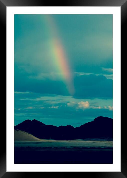 Rainbow mountains Framed Mounted Print by Sandra Broenimann