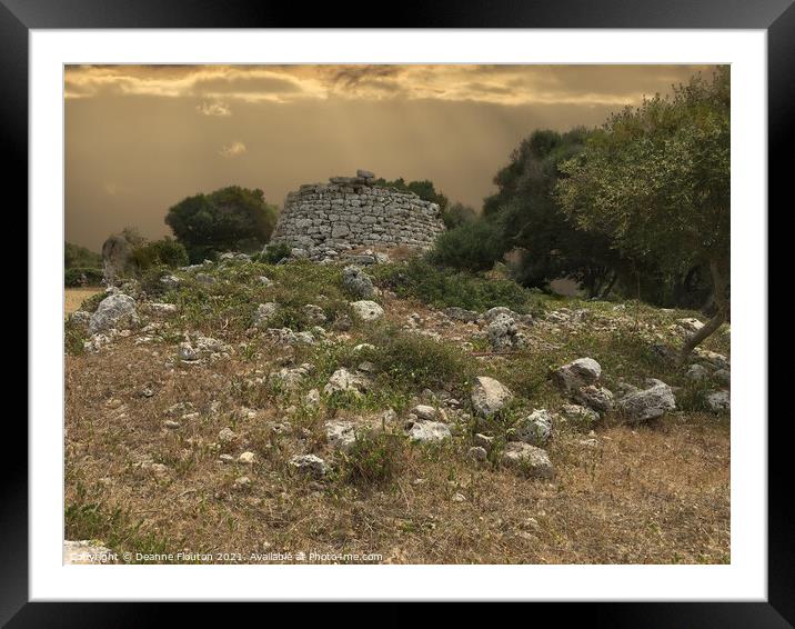 Talayot Site Menorca Framed Mounted Print by Deanne Flouton