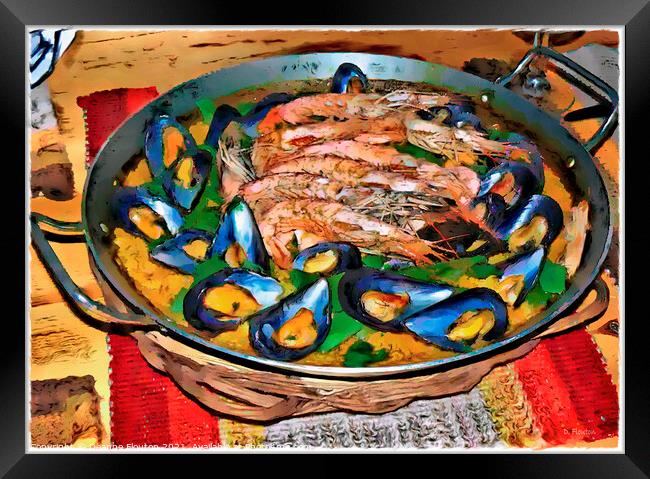 Seafood Symphony Paella Framed Print by Deanne Flouton