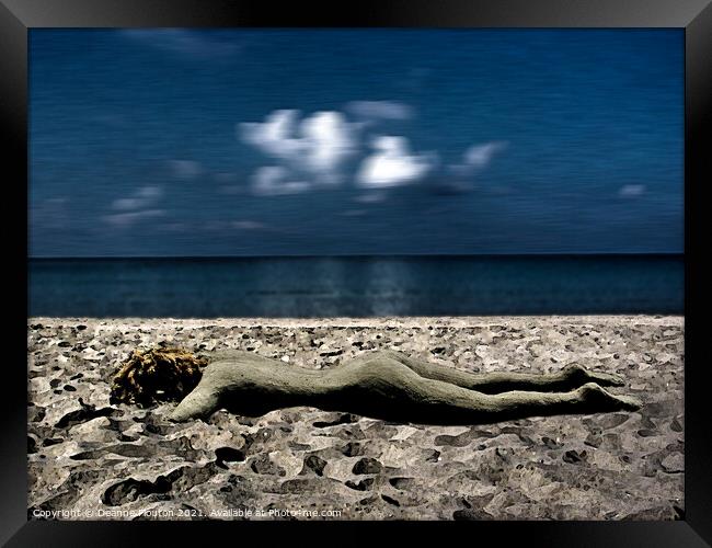 Surreal Beach Sculpture Masterpiece Framed Print by Deanne Flouton