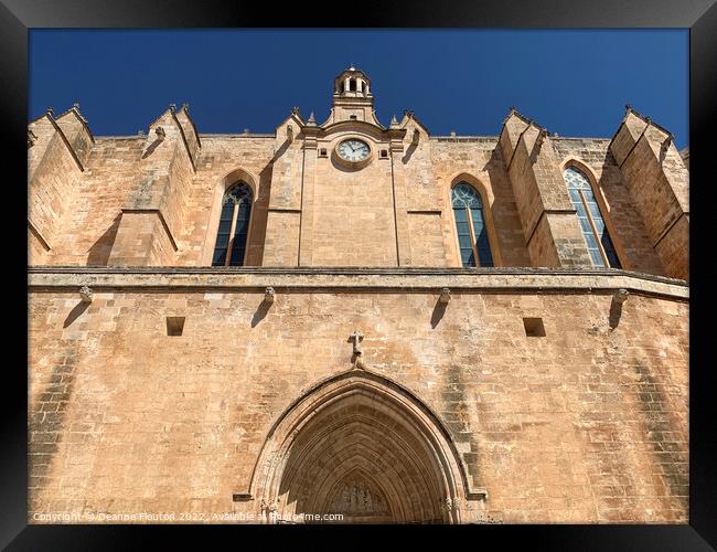  Medieval Cathedral in Ciutadella Menorca Framed Print by Deanne Flouton