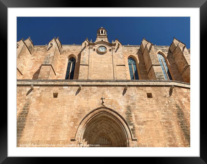  Medieval Cathedral in Ciutadella Menorca Framed Mounted Print by Deanne Flouton