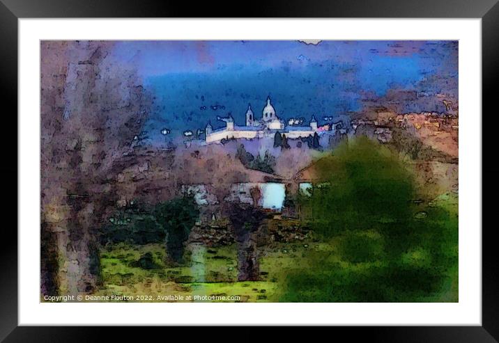  Escorial Palace Watercolor Framed Mounted Print by Deanne Flouton