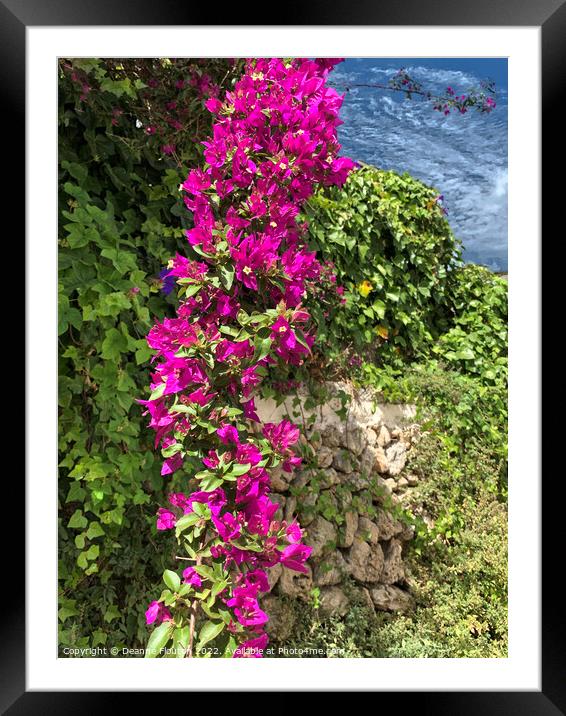 A Magenta Waterfall Menorca Framed Mounted Print by Deanne Flouton