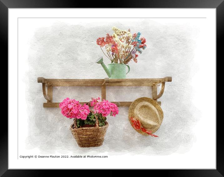 Charming Mediterranean Flower Display Framed Mounted Print by Deanne Flouton