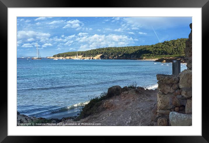 Mediterranean View at San Adeodato Menorca Framed Mounted Print by Deanne Flouton
