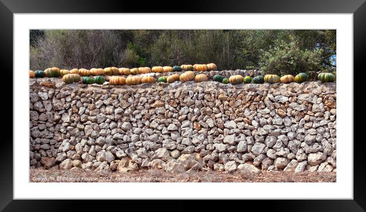 Pumpkin Harvest Haven Menorca Framed Mounted Print by Deanne Flouton