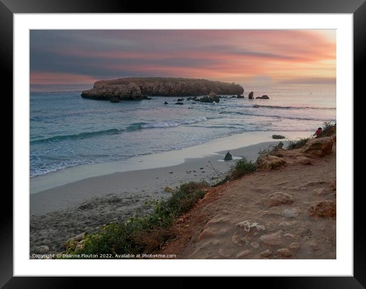 Hedgehog Island Menorca Sunset Framed Mounted Print by Deanne Flouton