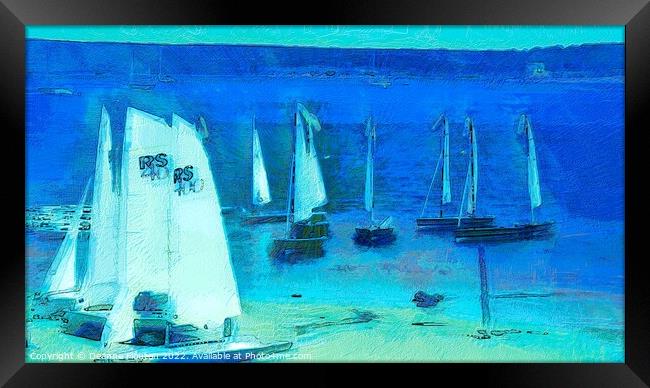 Sailing on Blue Waters Menorca Framed Print by Deanne Flouton