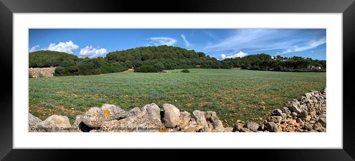  Landscape Panorama in Menorca Framed Mounted Print by Deanne Flouton