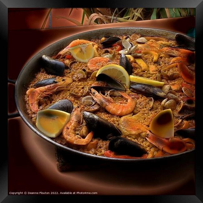 Grandmas Seafood Paella A Taste of Spain Framed Print by Deanne Flouton