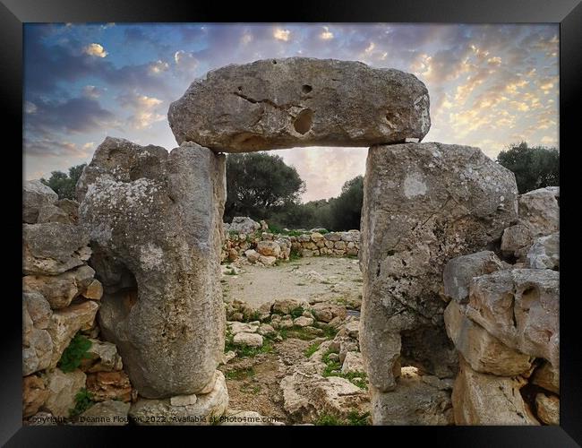 A Gateway to Prehistoric Life in Menorca Spain Framed Print by Deanne Flouton