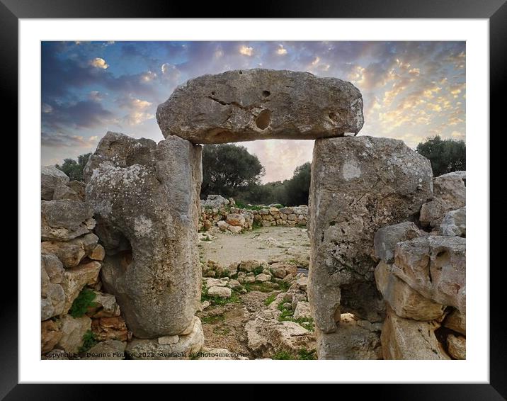 A Gateway to Prehistoric Life in Menorca Spain Framed Mounted Print by Deanne Flouton