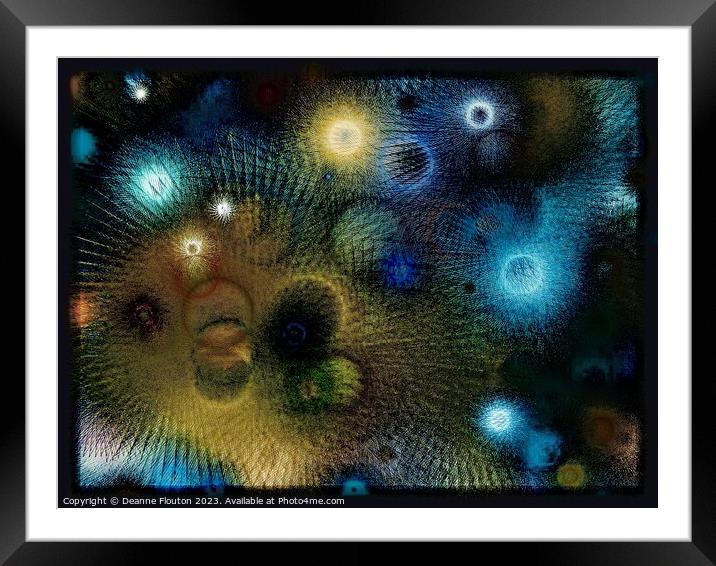 Cosmic Vortex Framed Mounted Print by Deanne Flouton