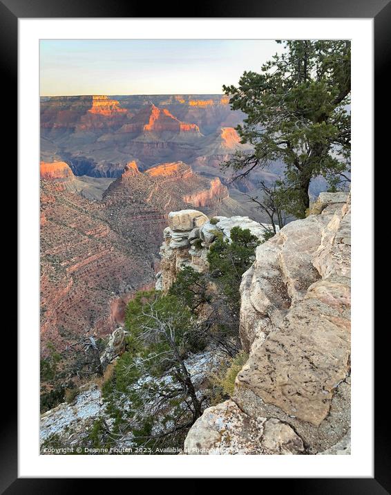 Awesome Sunrise at Grand Canyon Framed Mounted Print by Deanne Flouton