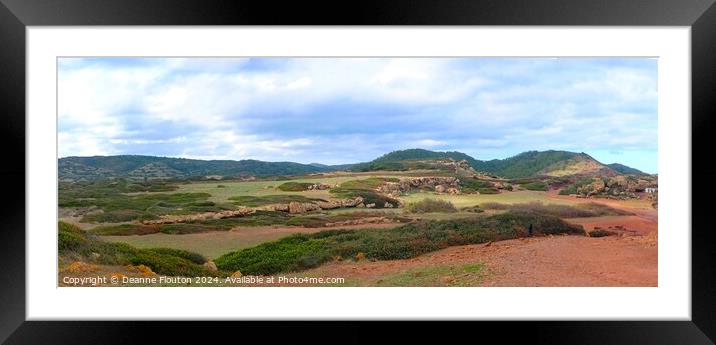 Panorama of Binimela Landscape Menorca Framed Mounted Print by Deanne Flouton