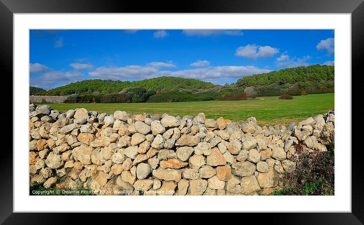 San Adeodato Field Panorama Menorca Framed Mounted Print by Deanne Flouton