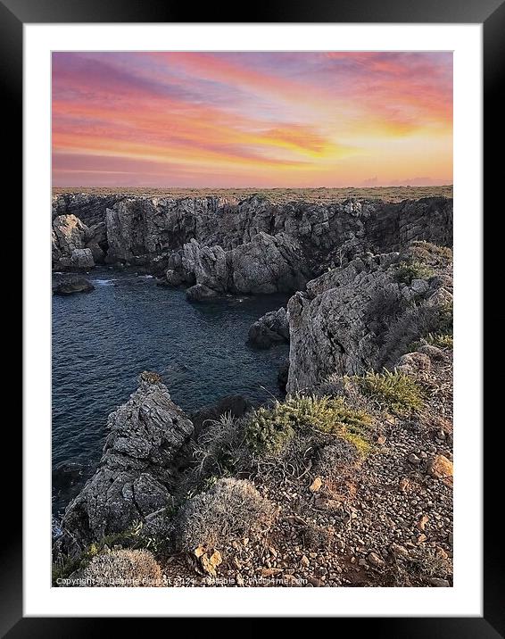 Rugged Cliffs Northsore Menorca Framed Mounted Print by Deanne Flouton