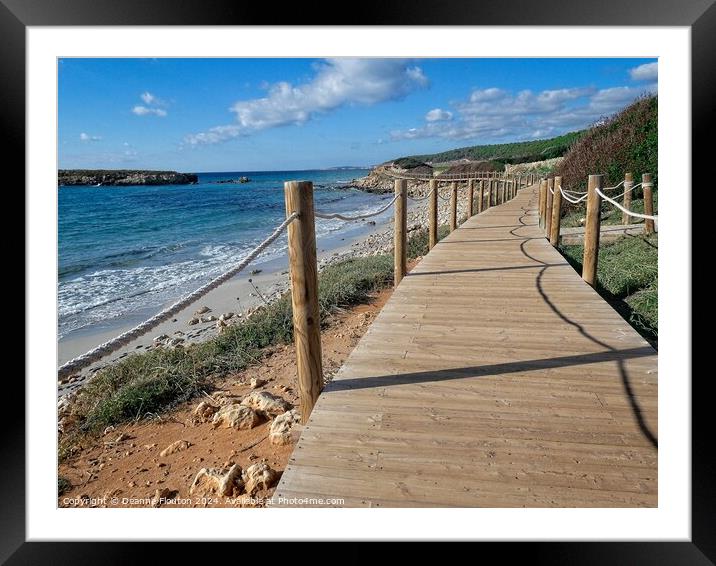 Boardwalk Es Bruc Menorca Framed Mounted Print by Deanne Flouton