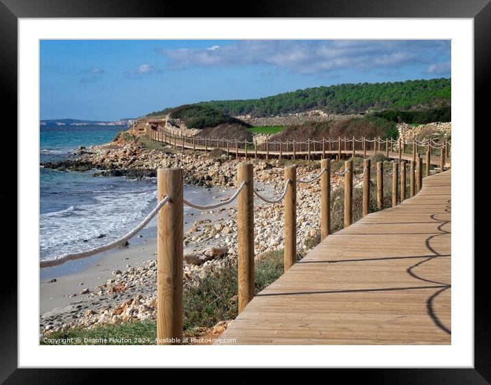 Boardwalk 2 Es Bruc Menorca  Framed Mounted Print by Deanne Flouton
