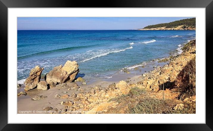 San Adeodato Signature Rocks Menorca Framed Mounted Print by Deanne Flouton