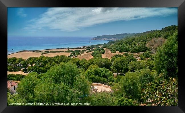 Overview of San Adeodato Menorca Spain Framed Print by Deanne Flouton