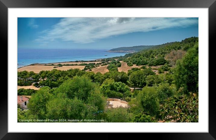 Overview of San Adeodato Menorca Spain Framed Mounted Print by Deanne Flouton