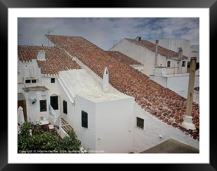 Roof Top Ski Slope in Mercadal Menorca Spain Framed Mounted Print by Deanne Flouton