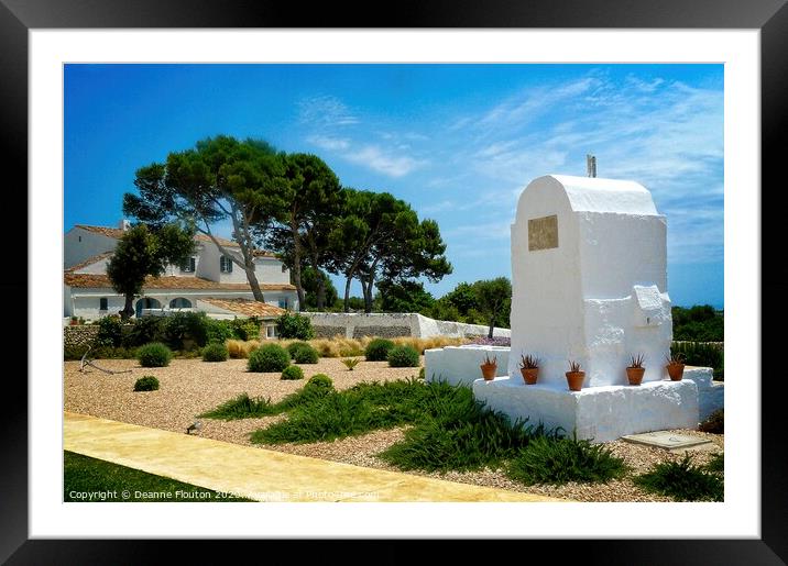 Serenity in the Rural Garden Menorca Framed Mounted Print by Deanne Flouton