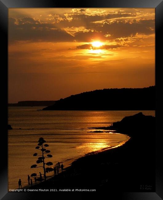 A Breathtaking Menorca Sunset Framed Print by Deanne Flouton