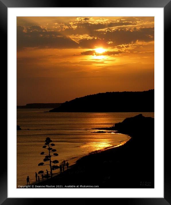 A Breathtaking Menorca Sunset Framed Mounted Print by Deanne Flouton