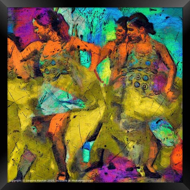 A Vibrant Flamenco Performance Framed Print by Deanne Flouton
