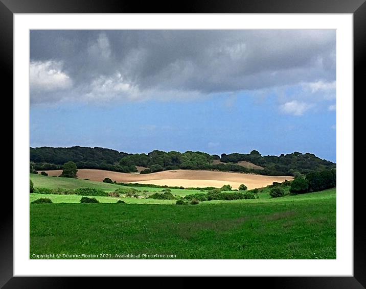 Rolling Hills of Menorca Framed Mounted Print by Deanne Flouton