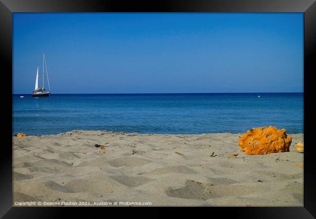 Serene Bliss at Menorca Beach Framed Print by Deanne Flouton