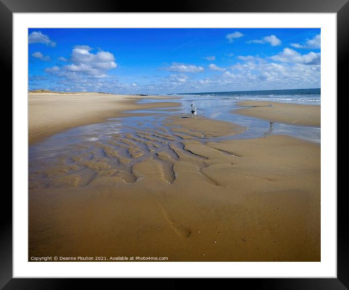 Serenity on East Hampton Beach Framed Mounted Print by Deanne Flouton