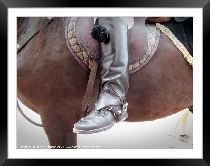  Horseman Detail in Menorca Framed Mounted Print by Deanne Flouton