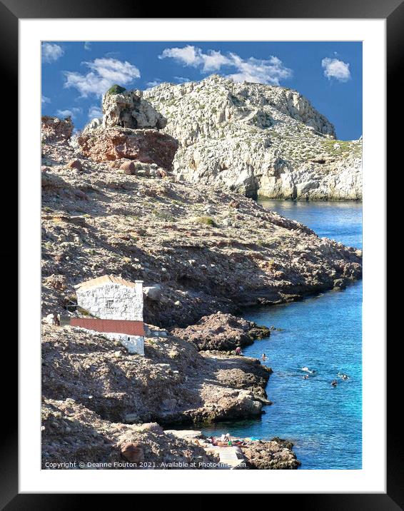 Cala Morella Menorca Cove Framed Mounted Print by Deanne Flouton