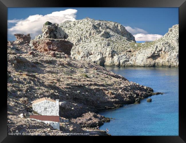  Cala Morella Menorca Serene Escape Framed Print by Deanne Flouton