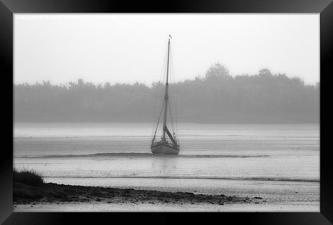  Lonely Sail Boat Framed Print by Rachel Mower
