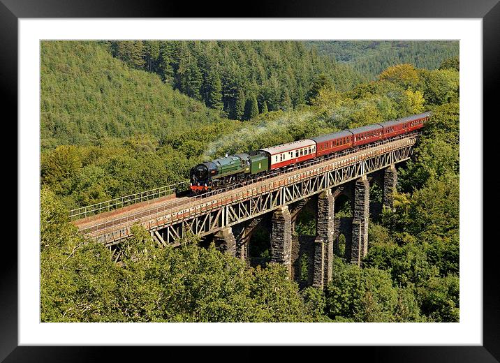  Britannia crossing St Pinnock viaduct Framed Mounted Print by Ashley Jackson