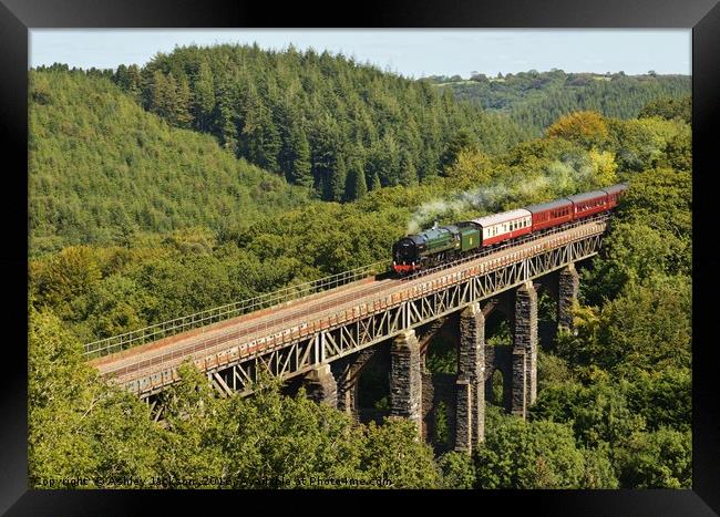 70000 Britannia Steam Train Framed Print by Ashley Jackson